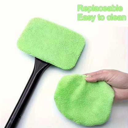 Brosse microfibre pour nettoyage vitres intérieures auto sans traces