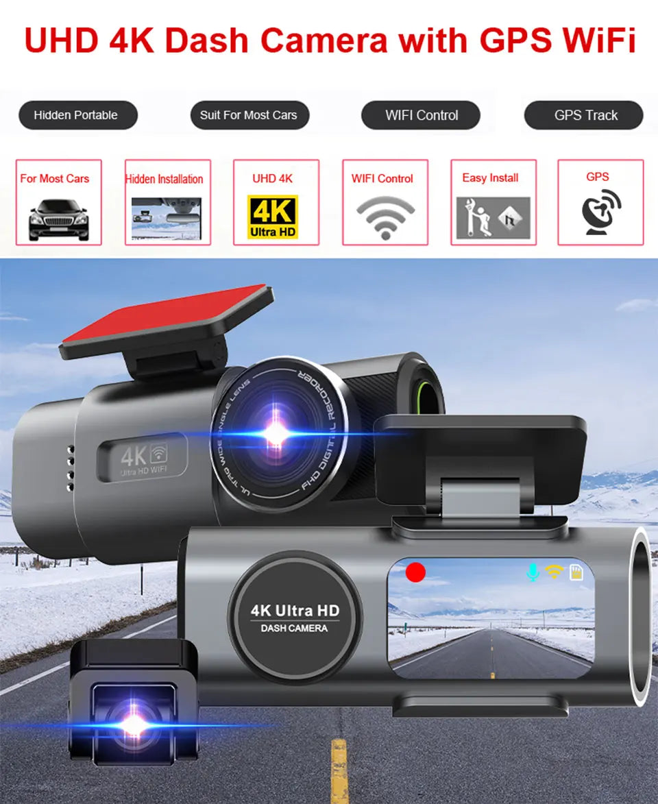 Dashcam 4K UHD Vision Nocturne | Enregistrement Boucle & Mode Parking — AUTOZENITH