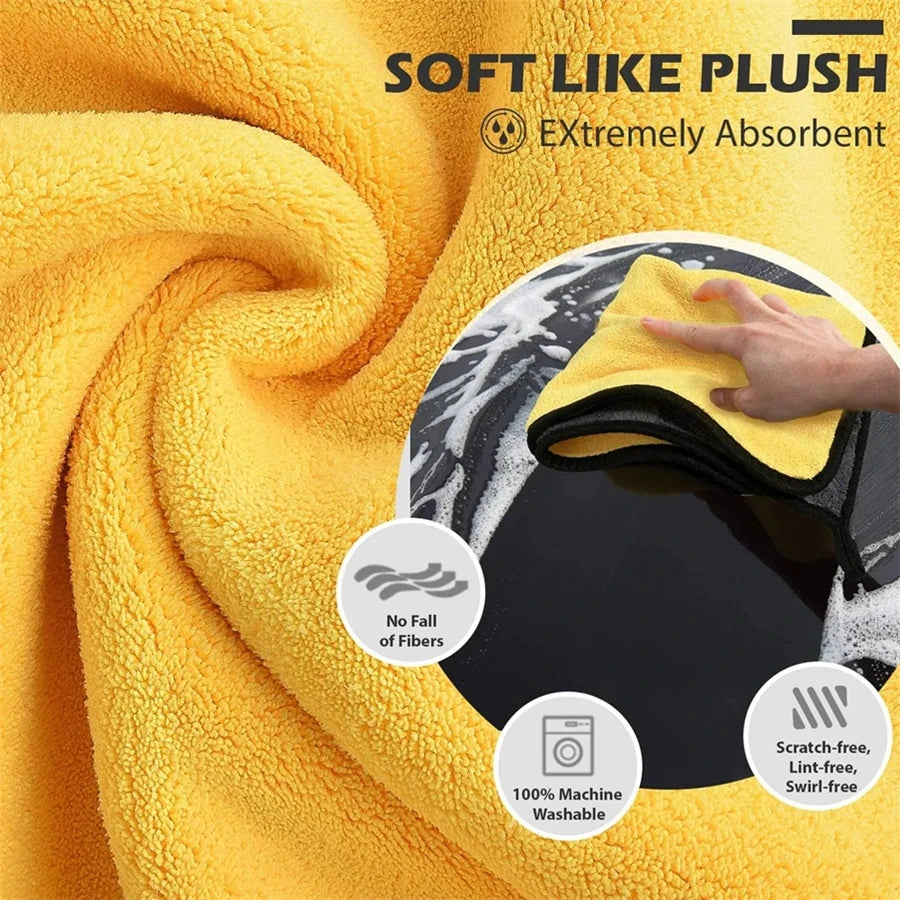 Chiffons microfibre auto premium AUTOZENITH pour séchage sans rayures