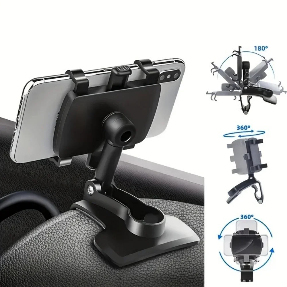 Support téléphone tableau de bord bras télescopique auto