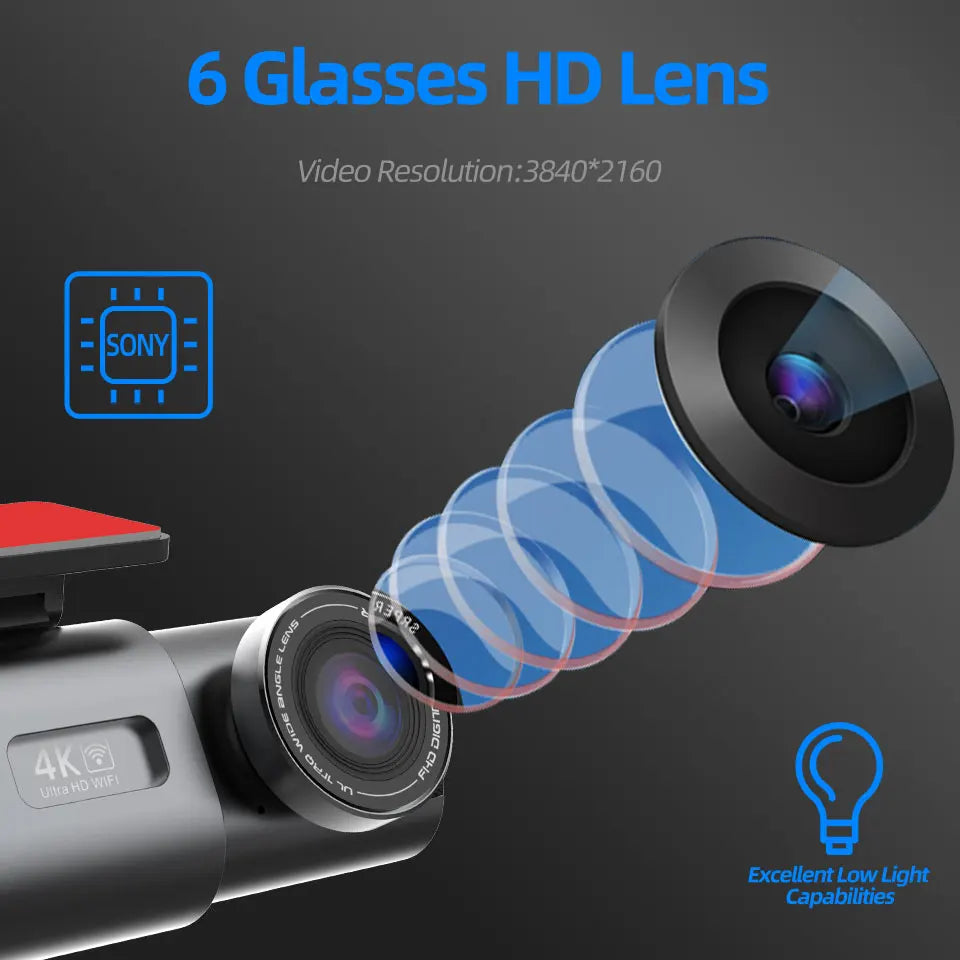 Dashcam 4K UHD Vision Nocturne | Enregistrement Boucle & Mode Parking — AUTOZENITH