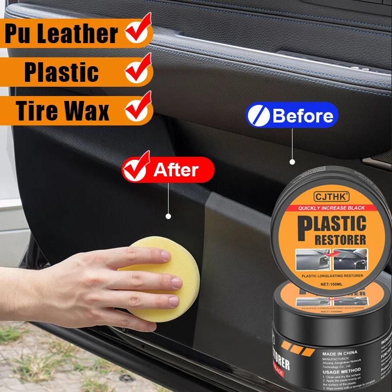 Rénovateur Plastique & Cuir Auto — Effet Brillant Longue Durée