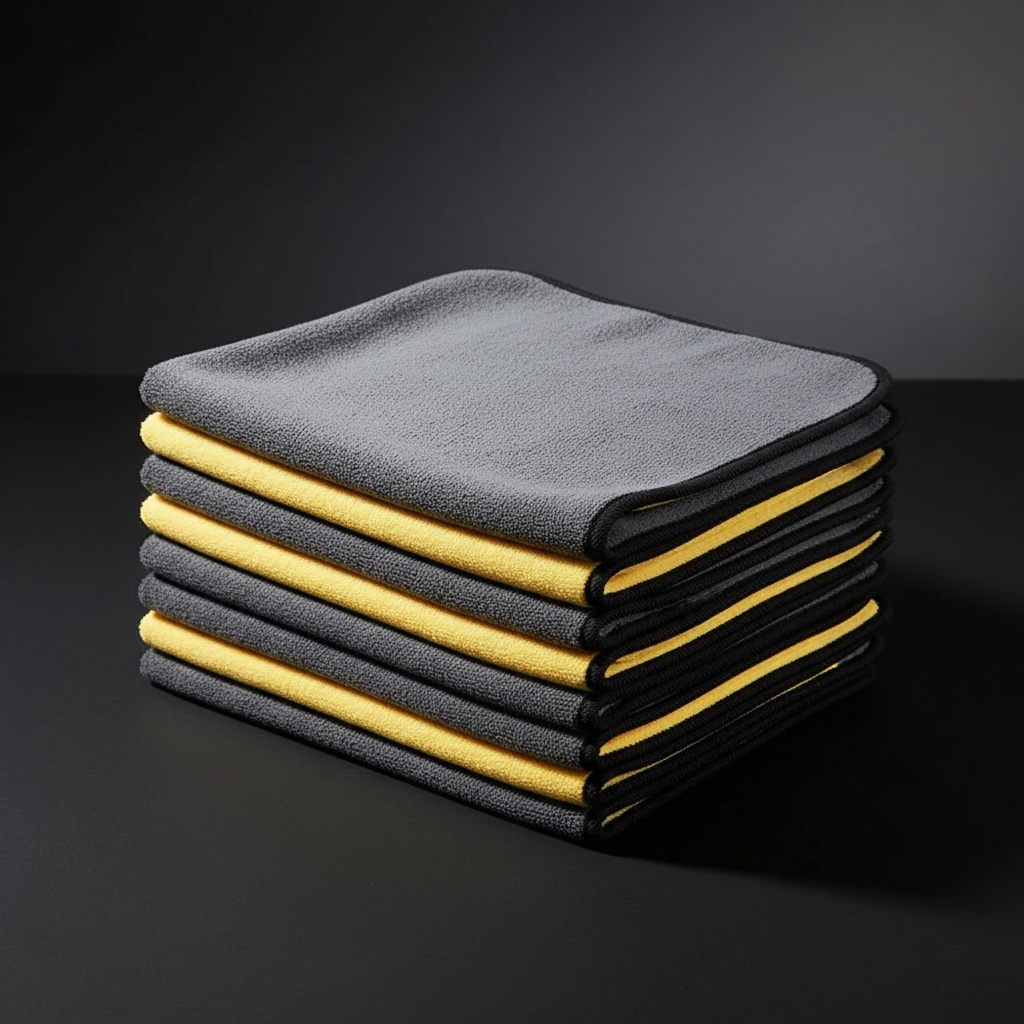 Chiffons microfibre auto premium présentation luxe