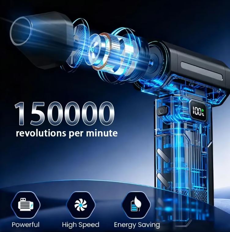 Nettoyage des bouches d'aération de voiture avec le souffleur TurboJet X8