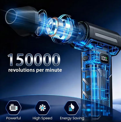 Nettoyage des bouches d'aération de voiture avec le souffleur TurboJet X8